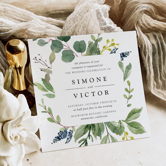 Eucalyptus Grove Wedding Invitation | Square (Creator Uploaded)