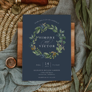 Eucalyptus Grove Wreath Wedding Invitation