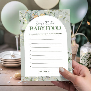 Eucalyptus Guess the Baby Food Baby Shower games