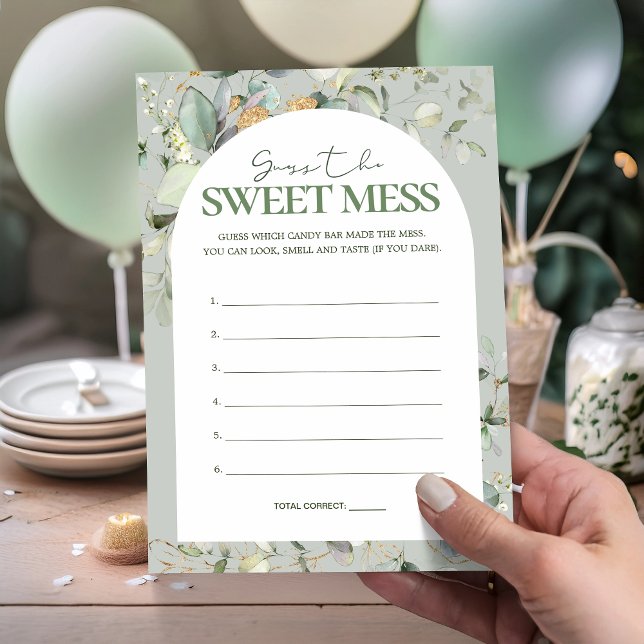 Eucalyptus Guess the Sweet Mess Baby Shower games (Creator Uploaded)