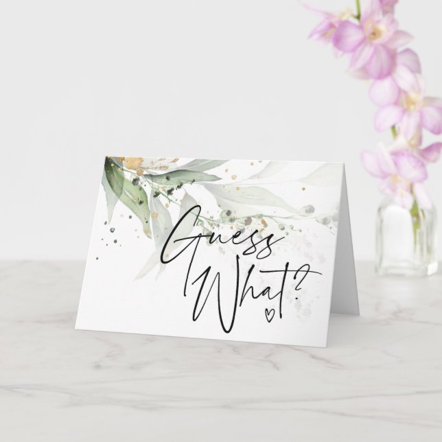 Eucalyptus Guess What Pregnancy Announcement (Orchid)