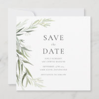 Eucalyptus Gum Leaves Greenery Save the Date