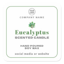 Eucalyptus Handmade Candle Square Sticker