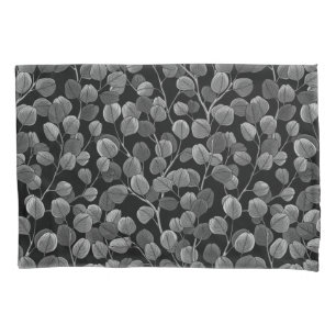 Eucalyptus in gray pillowcase