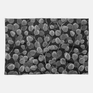 Eucalyptus in grey tea towel