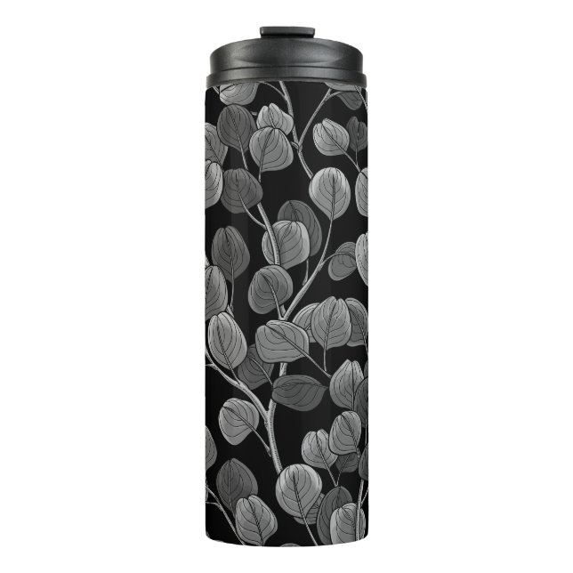 Eucalyptus in grey thermal tumbler (Front)