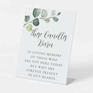 Eucalyptus In Loving Memory Pedestal Sign