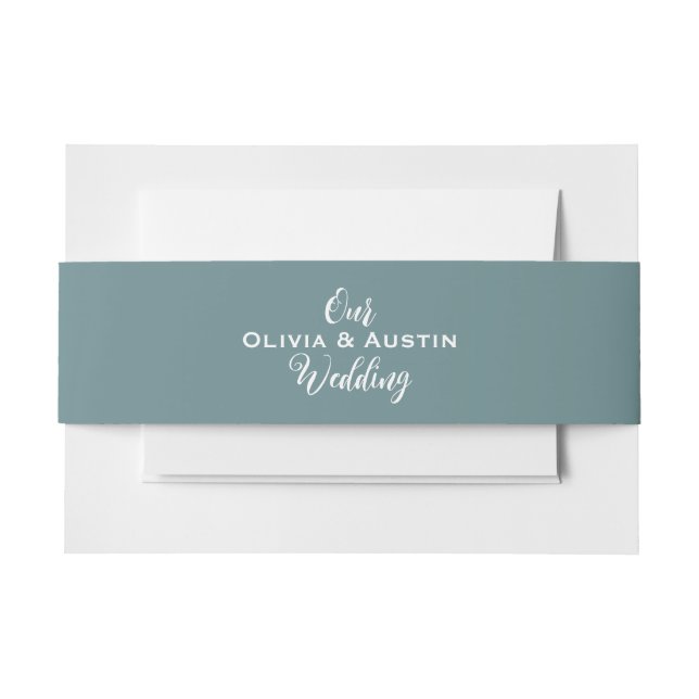 Eucalyptus   invitation belly band (Front Example)