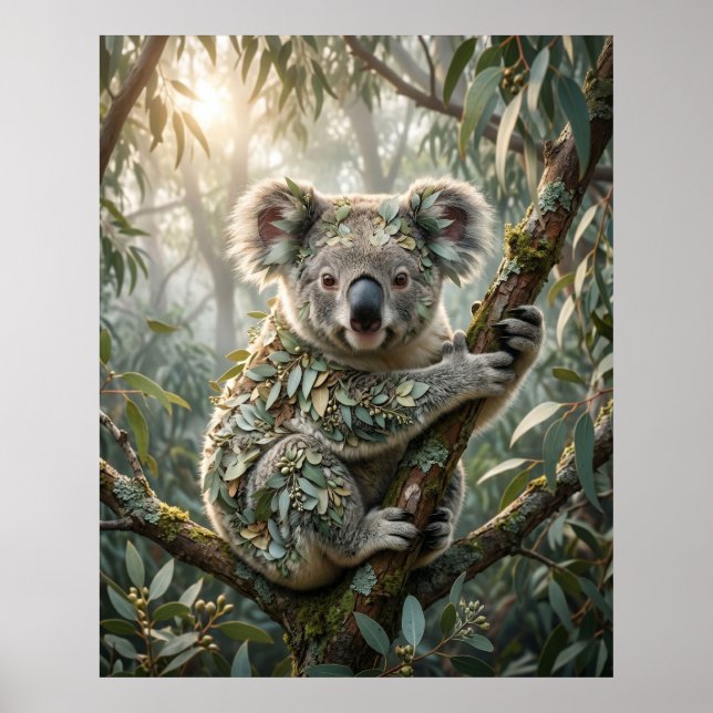 Eucalyptus Koala Calm Poster (Front)