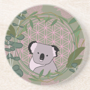 Eucalyptus Koala Flower of Life Coaster