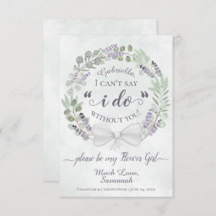 Eucalyptus & Lavender Be My Flower Girl Card