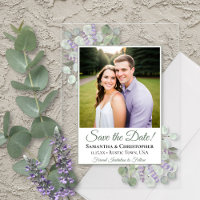Eucalyptus & Lavender Wedding Save the Date Photo