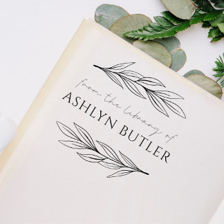 Eucalyptus Lead Personal Library Book Stamp