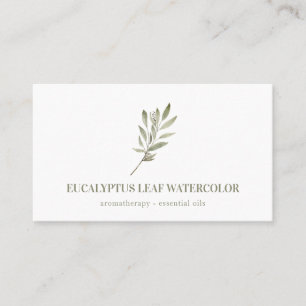 Eucalyptus Leaf Flower Essential Oils Botanical Business Card