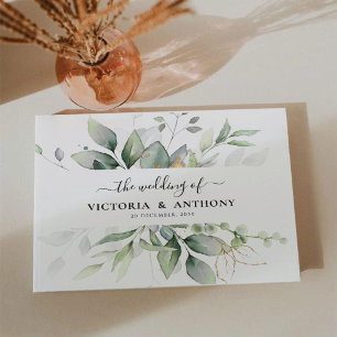 Eucalyptus Leaf Greenery Wedding Guest Book