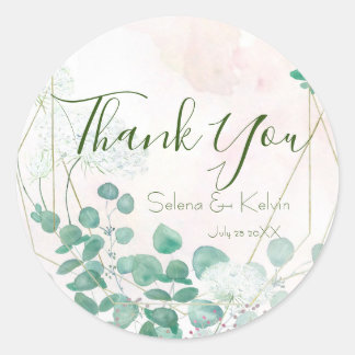 eucalyptus leaf  round sticker 
