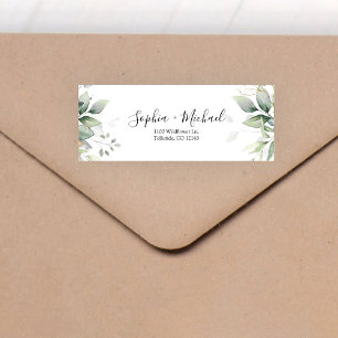 Eucalyptus Leaf Wedding Return Address Label