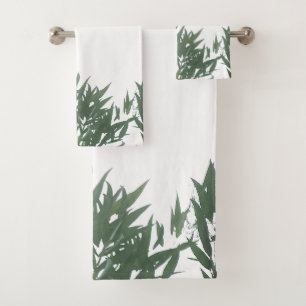 Eucalyptus leaves bath towel set