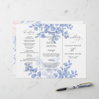 Eucalyptus Leaves Blue Botanical Wedding Ceremony