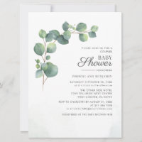 Eucalyptus Leaves Botanical Couples Baby Shower