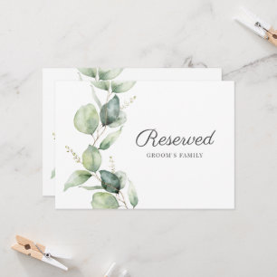 Eucalyptus Leaves Botanical Wedding Reserved Sign