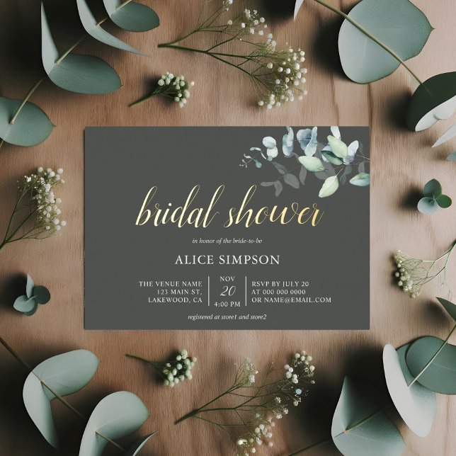 Eucalyptus Leaves Bridal Shower Green (Creator Uploaded)
