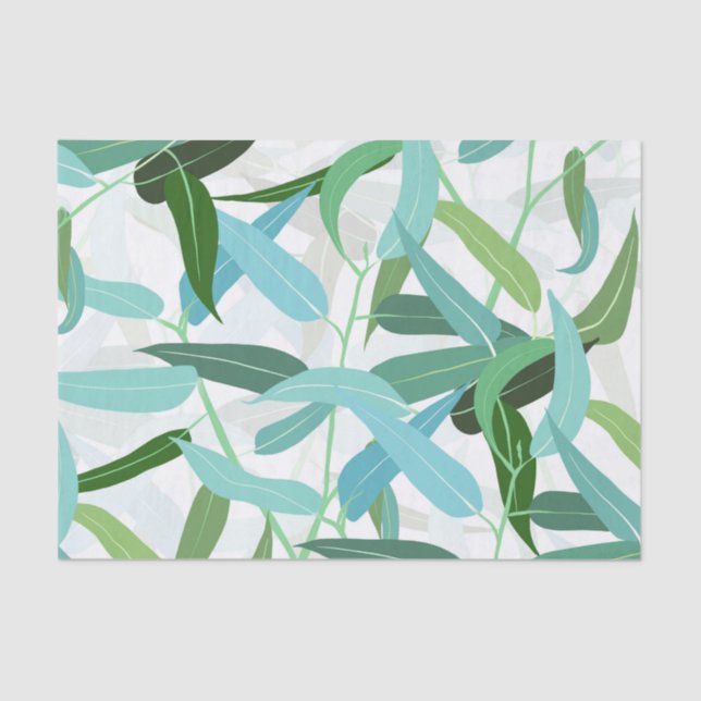 Eucalyptus Leaves Design Tissue Paper (Front)