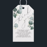 Eucalyptus Leaves Elegant Greenery Thank You<br><div class="desc">Watercolor eucalyptus leaves greenery elegant thank you tags</div>