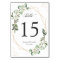 Eucalyptus Leaves Geometric Wedding Table Number