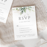 Eucalyptus Leaves Gold Meal Options Wedding