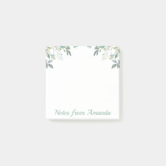 Eucalyptus Leaves Green Watercolor Post-it Notes