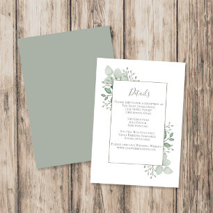 Eucalyptus Leaves Greenery Foliage Details Enclosure Card