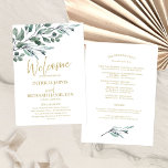 Eucalyptus Leaves Greenery Wedding Programs Programme<br><div class="desc">Eucalyptus Leaves Greenery Wedding Programs</div>