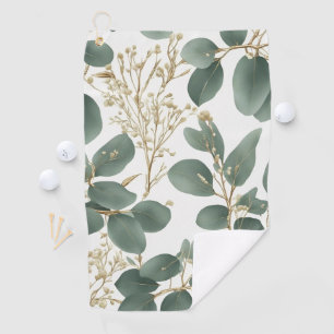 Eucalyptus Leaves Pattern Golf Towel