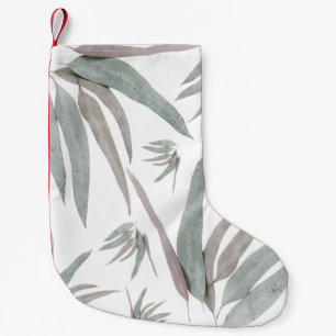 Eucalyptus Leaves Pattern Small Christmas Stocking