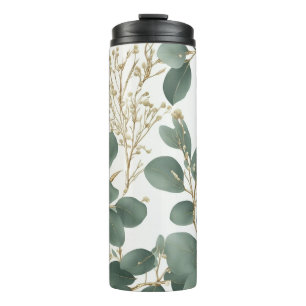 Eucalyptus Leaves Pattern Thermal Tumbler