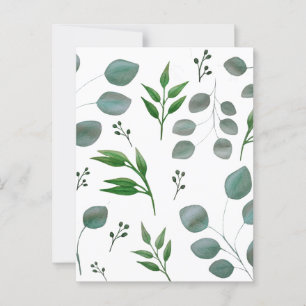 Eucalyptus leaves postcard