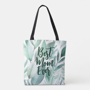 Eucalyptus Leaves Watercolor Mother's Day Tote Bag