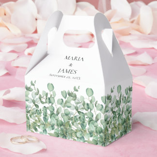 Eucalyptus Leaves Wedding Favour Box
