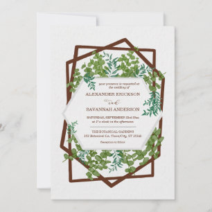 Eucalyptus Leaves Wedding Invitation