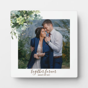 Eucalyptus Leaves Wedding Newlyweds Bridal Party Plaque