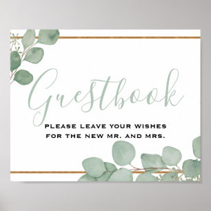 Eucalyptus Leaves Wedding Poster