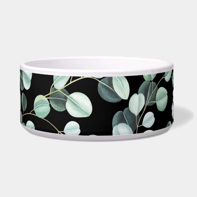 Eucalyptus Leaves: White Flowers Pattern (Front)