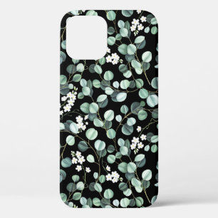 Eucalyptus Leaves: White Flowers Pattern iPhone 12 Case