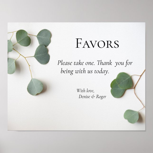 Eucalyptus leaves with text space poster (Front)