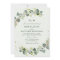 eucalyptus leaves wreath wedding invitation