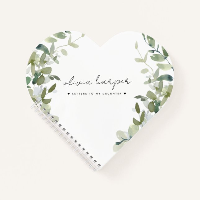 Eucalyptus Letters to My Daughter Memory Keepsake Notebook (Front)