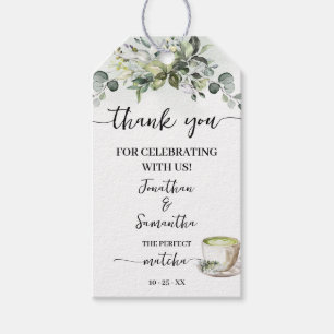 Eucalyptus Matcha Wedding Shower Favor tag