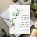 Eucalyptus Minimalist 80th Birthday Party Invitation<br><div class="desc">Eucalyptus 80th Birthday Party Invitation template you can easily customise or repurpose for other milestone events by clicking the "Personalise" button</div>