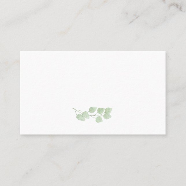 Eucalyptus Minimalist Flat Place Cards (Front)